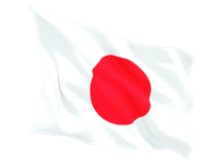 Fluttering flag. Download flag icon of Japan at PNG format